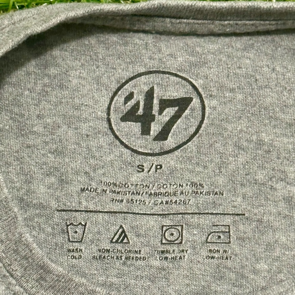 Vintage Style Brooklyn Dodgers 1958 Tee by ‘47 Brand - Size S Heather Grey MLB - Picture 5 of 5